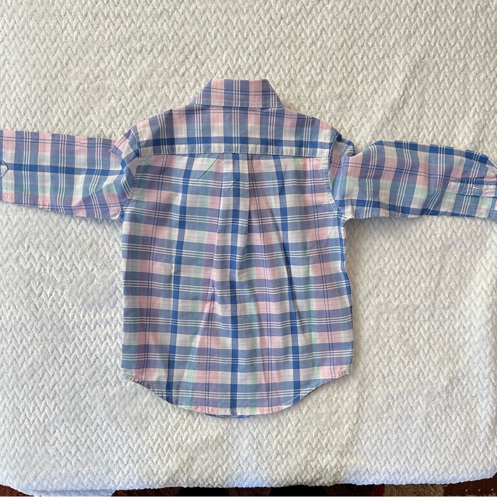 Janie and Jack Plaid Button Down Dress Shirt 2T - Picture 6 of 9